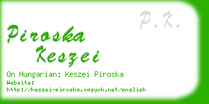 piroska keszei business card